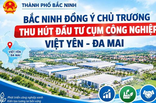 Bắc Ninh đồng ý chủ trương thu hút đầu tư Cụm công nghiệp Việt Yên - Đa Mai