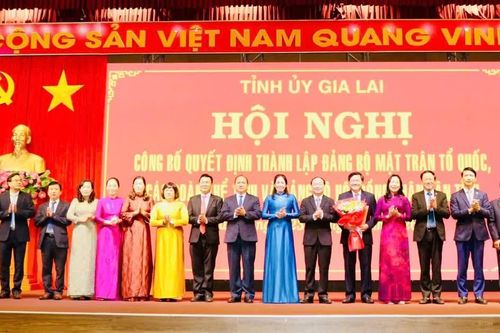 Công bố quyết định thành lập Đảng bộ MTTQ, các đoàn thể tỉnh và Đảng bộ HĐND tỉnh