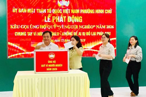 Phường Ninh Chử phát động ủng hộ Quỹ “Vì người nghèo” năm 2026