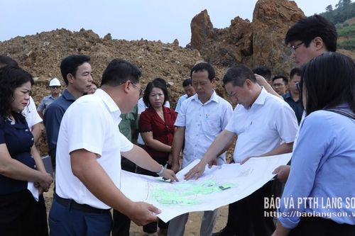 Lãnh đạo UBND tỉnh kiểm tra tiến độ thực hiện Dự án Khu liên hợp thể thao tỉnh Lạng Sơn