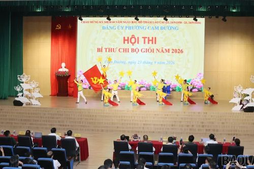 80 thí sinh tham gia Hội thi Bí thư chi bộ giỏi năm 2026 của phường Cam Đường