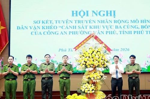 Sơ kết, tuyên truyền nhân rộng mô hình Dân vận khéo “Cảnh sát khu vực 3 cùng, 4 luôn”