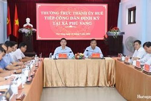 Thường trực Thành ủy tiếp công dân định kỳ tại Phú Vang