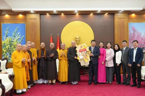 Lâm Đồng: Tân Ban Trị sự GHPGVN tỉnh thăm, tri ân lãnh đạo tỉnh và các cơ quan chức năng sau đại hội