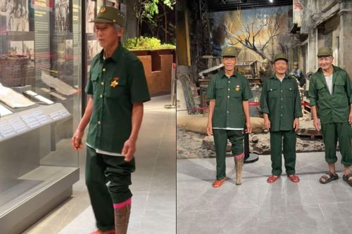 Clip bác thương binh đứng lặng trước hiện vật thời chiến làm dân mạng rưng rưng