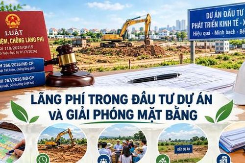 Quy định về hành vi gây lãng phí trong lĩnh vực đầu tư dự án và giải phóng mặt bằng
