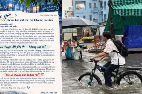 TP.HCM: Lá thư ấm áp giữa những ngày mưa từ thầy Hiệu trưởng gửi đến học trò
