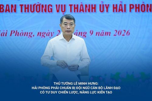 Thủ tướng Lê Minh Hưng: Hải Phòng phải chuẩn bị đội ngũ cán bộ lãnh đạo có tư duy chiến lược, năng lực kiến tạo