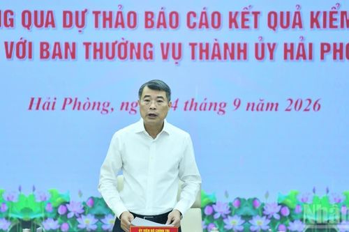 Thông qua dự thảo Báo cáo kết quả giám sát đối với Ban Thường vụ Thành ủy Hải Phòng