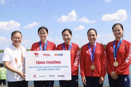 Rowing nữ Việt Nam giành HCĐ thuyền bốn tại ASIAD 2026