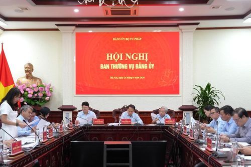 Ban Thường vụ Đảng uỷ Bộ Tư pháp cho ý kiến về nhiều nội dung quan trọng