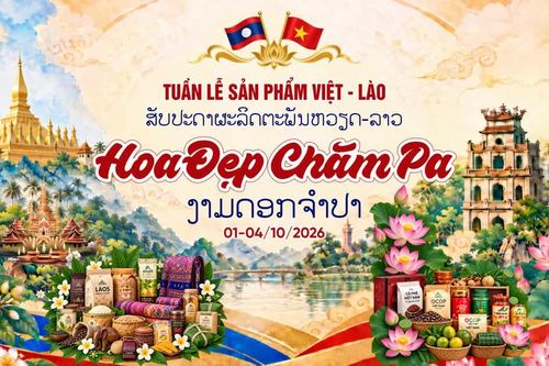 Tuần lễ sản phẩm Việt-Lào tại Hà Nội: Giới thiệu hơn 100 sản phẩm đặc trưng