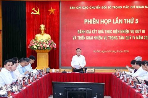 Thường trực Ban Bí thư chủ trì Phiên họp lần thứ 5 Ban Chỉ đạo chuyển đổi số trong các cơ quan đảng