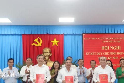 Ký kết Quy chế phối hợp công tác, bảo đảm sự lãnh đạo thống nhất của Đảng