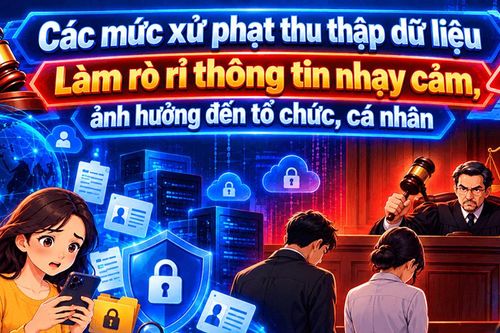 [Infographic] - Các mức xử phạt thu thập dữ liệu làm rò rỉ thông tin nhạy cảm, ảnh hưởng đến tổ chức, cá nhân