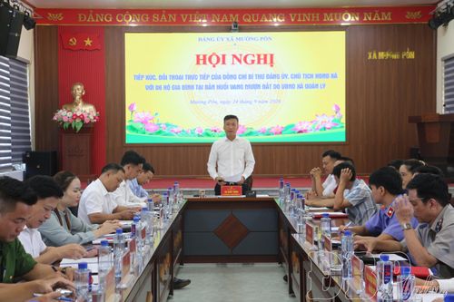 Xã Mường Pồn đối thoại trực tiếp giải quyết vướng mắc về đất đai