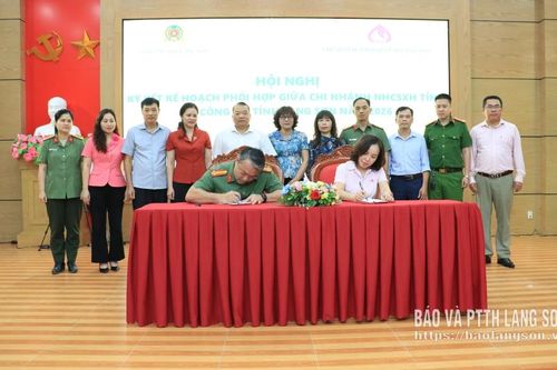 Chi nhánh Ngân hàng Chính sách xã hội tỉnh và Công an tỉnh ký kết kế hoạch phối hợp