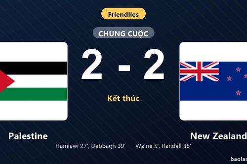 Thống kê trận đấu Palestine 2-2 New Zealand: Màn rượt đuổi tỷ số mãn nhãn