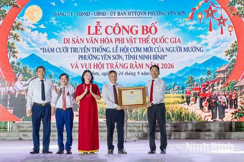 "Đám cưới truyền thống của người Mường, phường Yên Sơn" được công nhận là Di sản Văn hóa phi vật thể quốc gia
