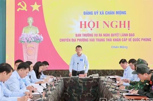 Xã Chân Mộng tổ chức diễn tập chiến đấu trong khu vực phòng thủ tỉnh năm 2026