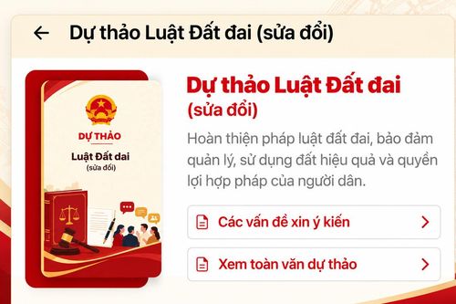 Người dân góp ý dự thảo Luật Đất đai trên VNeID đến ngày 7/10