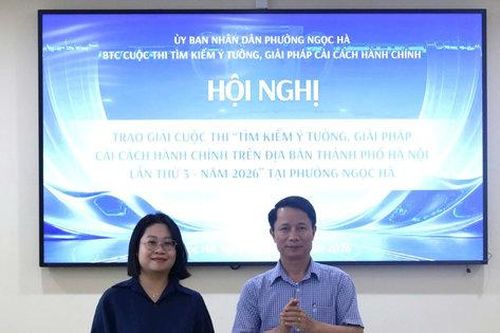 Phường Ngọc Hà trao giải Cuộc thi tìm kiếm ý tưởng cải cách hành chính