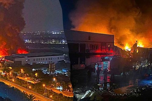 Hiện trường nhà xưởng hơn 2.000m² cháy tan hoang, nhiều hàng hóa bị thiêu rụi