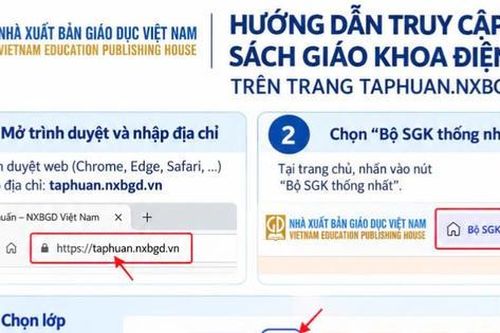 Cách truy cập, sử dụng sách giáo khoa điện tử theo lớp, môn học