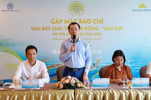 Sắp diễn ra Giải Bơi chải Thuyền rồng và Ván SUP Hà Nội mở rộng năm 2026