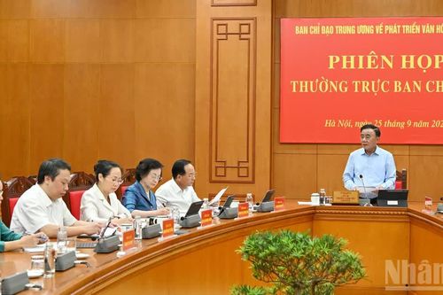 [Ảnh] Thường trực Ban Bí thư Trần Cẩm Tú chủ trì Phiên họp Thường trực Ban Chỉ đạo Trung ương về phát triển văn hóa Việt Nam