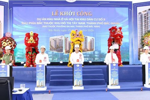 Bắc Ninh khởi công dự án nhà ở xã hội, đáp ứng chỗ ở cho gần 1.000 người