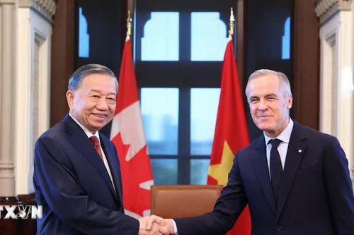 Thủ tướng Canada Mark Carney đón, hội đàm với Tổng Bí thư, Chủ tịch nước Tô Lâm
