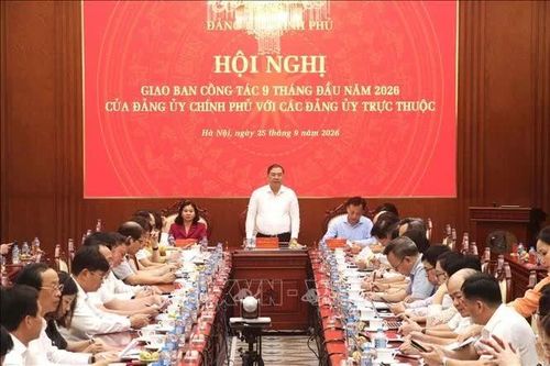 Hội nghị giao ban công tác 9 tháng năm 2026 của Đảng ủy Chính phủ