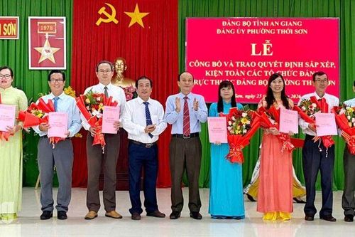 Thành lập mới 9 chi bộ trực thuộc Đảng bộ phường Thới Sơn