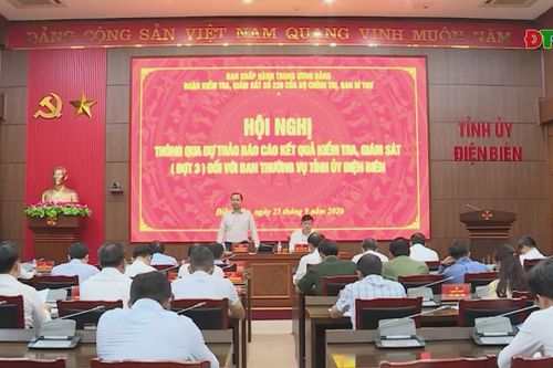 Thông qua dự thảo báo cáo kiểm tra, giám sát đối với Ban Thường vụ Tỉnh ủy Điện Biên