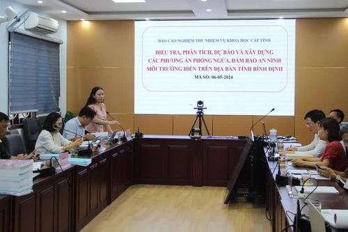 Nghiệm thu đề tài khoa học cấp tỉnh về an ninh môi trường biển tại Gia Lai