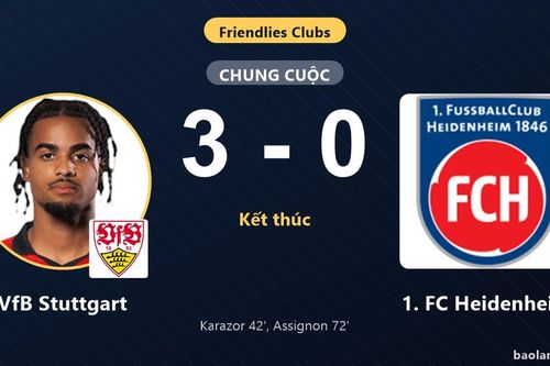 Thắng giòn giã 1. FC Heidenheim, VfB Stuttgart phô diễn sức mạnh trên sân nhà