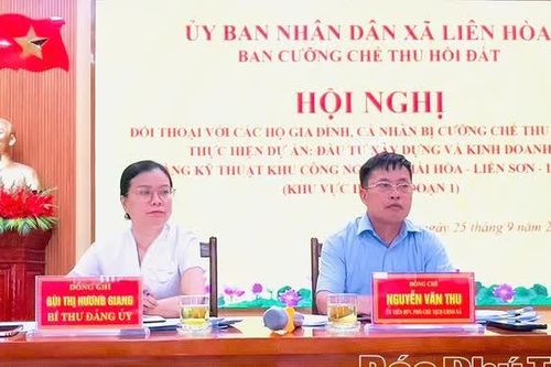 Xã Liên Hòa đối thoại với các hộ dân có quyết định cưỡng chế thu hồi đất