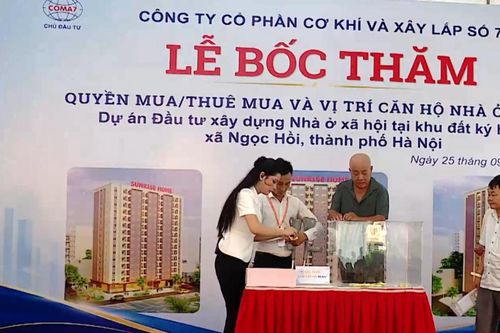 Bốc thăm căn hộ tại dự án NƠXH Sunrise Home Ngọc Hồi