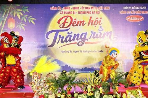 Rộn ràng đêm hội Trăng Rằm tại xã Quảng Bị