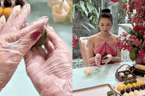 'Phú bà' Ngọc Loan lại 'gây sốt' vì độ khéo tay khi tự làm 3 vị bánh Trung thu Lava