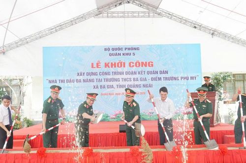 Quảng Ngãi: Khởi công xây dựng công trình Đoàn kết quân dân