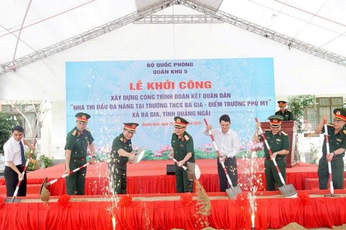 Khởi công công trình Đoàn kết quân dân tại xã Ba Gia