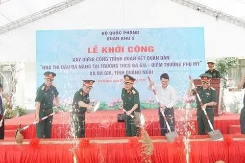 Quảng Ngãi: Khởi công công trình Đoàn kết quân dân ở Ba Gia