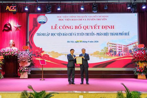 Thành lập Phân hiệu Học viện Báo chí và Tuyên truyền tại thành phố Huế