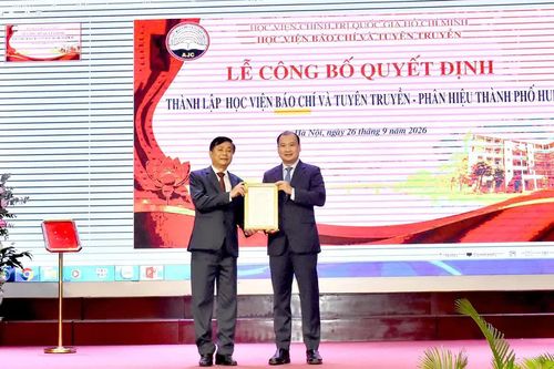 Thành lập Phân hiệu Học viện Báo chí và Tuyên truyền tại thành phố Huế