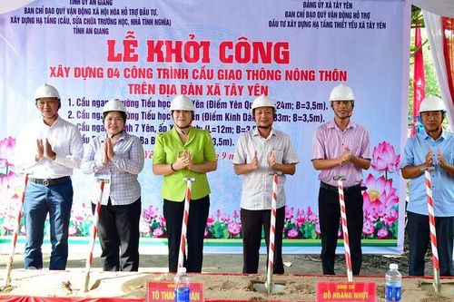 Tây Yên khởi công 4 cầu giao thông nông thôn, tổng vốn 4 tỷ đồng