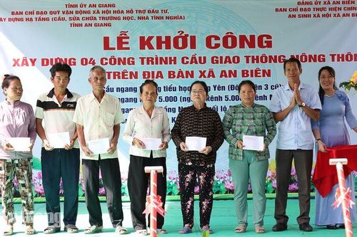 An Biên khởi công 4 cầu giao thông nông thôn trị giá 4 tỷ đồng