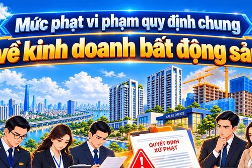 [Infographic] - Mức phạt vi phạm quy định chung về kinh doanh bất động sản