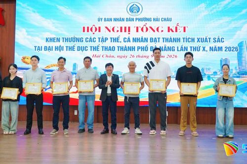 Phường Hải Châu khen thưởng tập thể, cá nhân xuất sắc tại Đại hội Thể dục thể thao thành phố Đà Nẵng